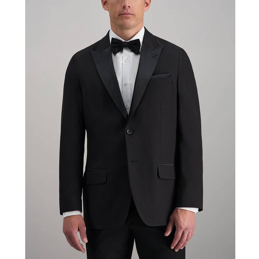 Haggar NEW Mens Premium Tuxedo Jacket 40 Regular Black Tailored Fit Event Formal